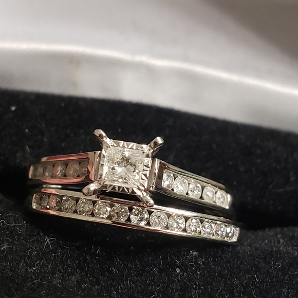 Zales Jewelry Carat Real Diamond Bridal Setwedding Band 1k Gold